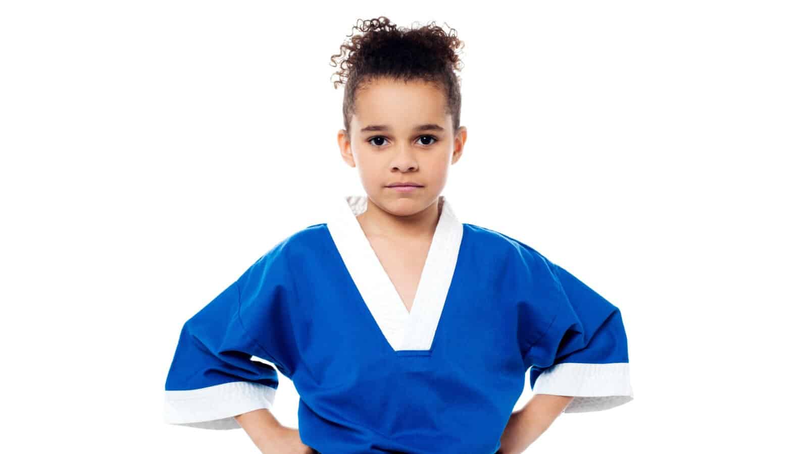 Child in Martial Arts Uniform near Wake Forest NC
